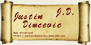 Justin Dimčević vizit kartica